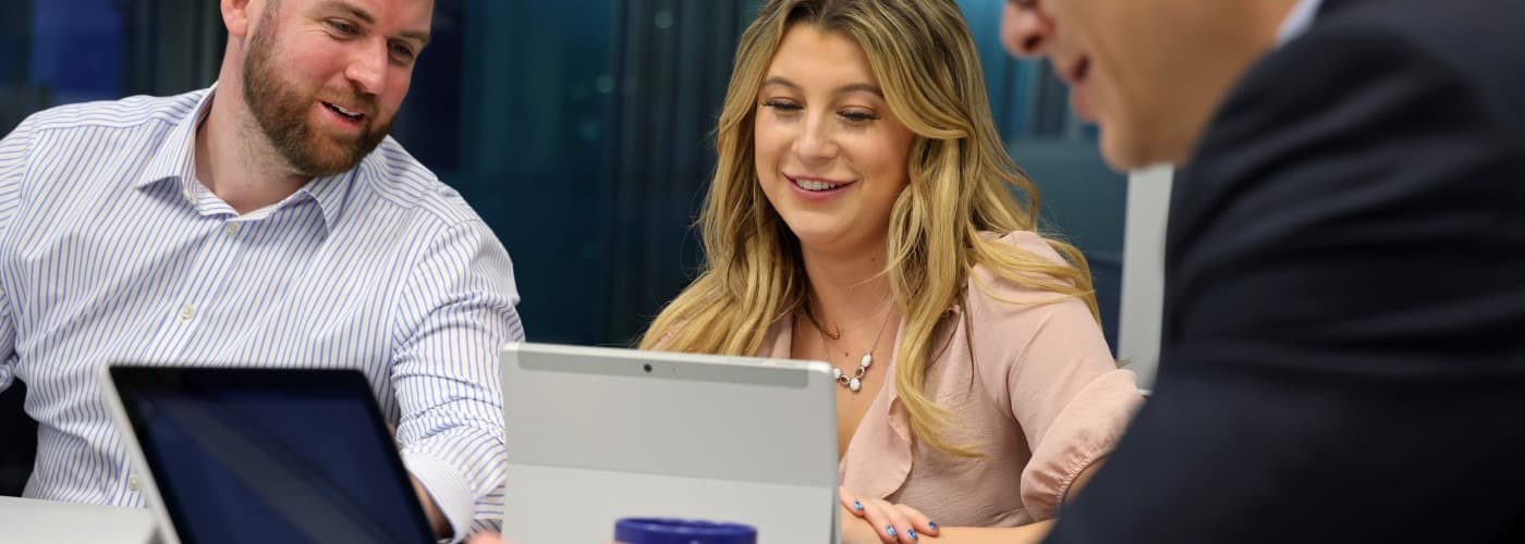 People working on laptop